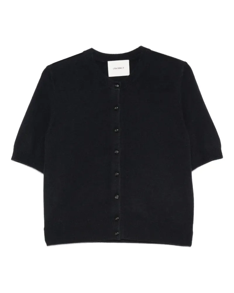 Lisa Yang Kurzärmeliger Marene Cardigan - Blau Blau