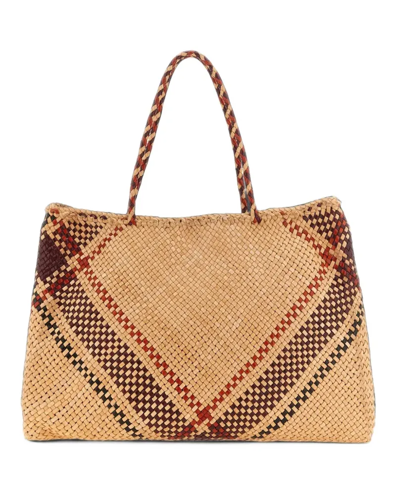 Dragon Diffusion Shopper mit Karomuster - Nude Nude