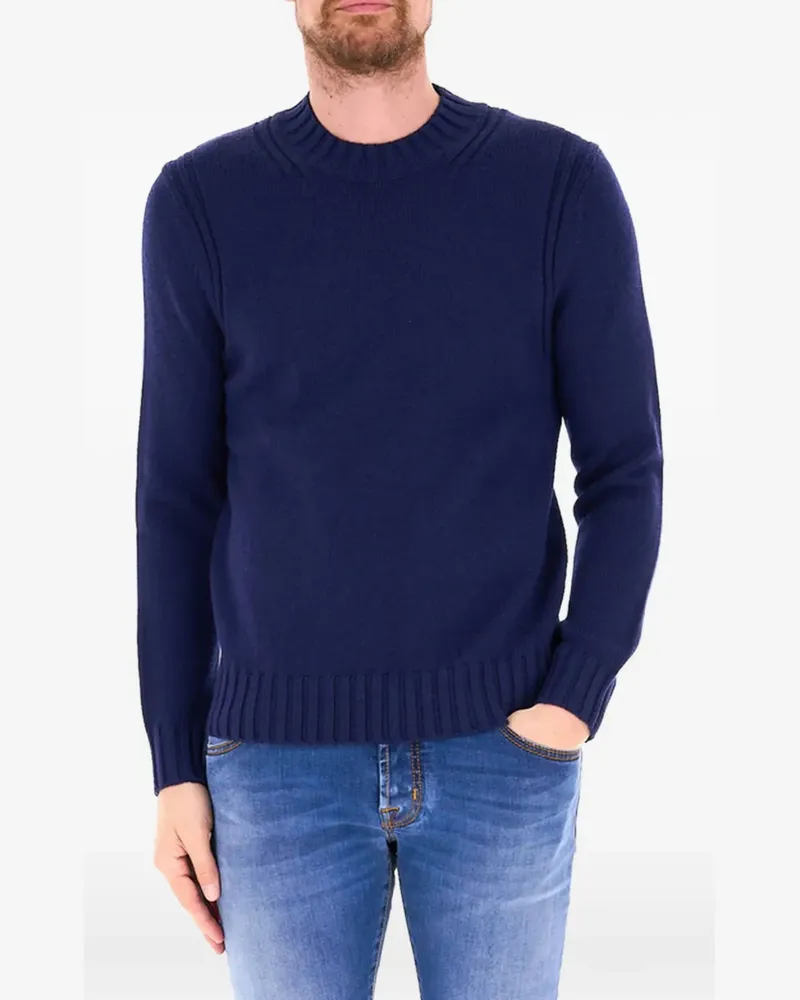 Ballantyne Pullover mit geripptem Saum - Blau Blau