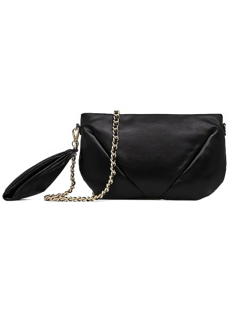 Gianni Chiarini Plissierte Allegra Clutch mit Kettenriemen - Schwarz Schwarz