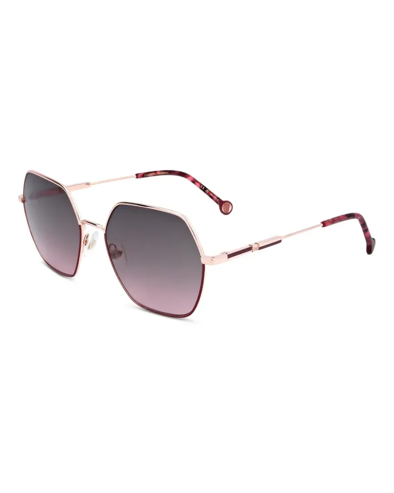 Carolina Herrera New York Sonnenbrille mit geometrischem Gestell - Rot Rot