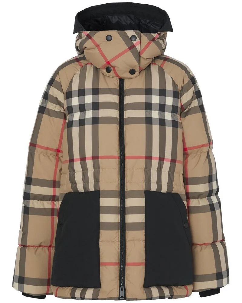 Burberry Daunenjacke mit Vintage-Check - Braun Braun