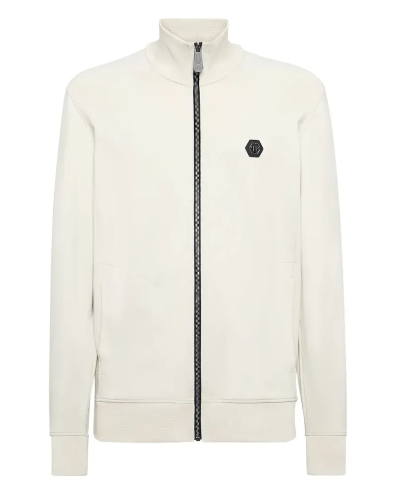 Philipp Plein Sweatshirt mit Logo-Patch - Nude Nude
