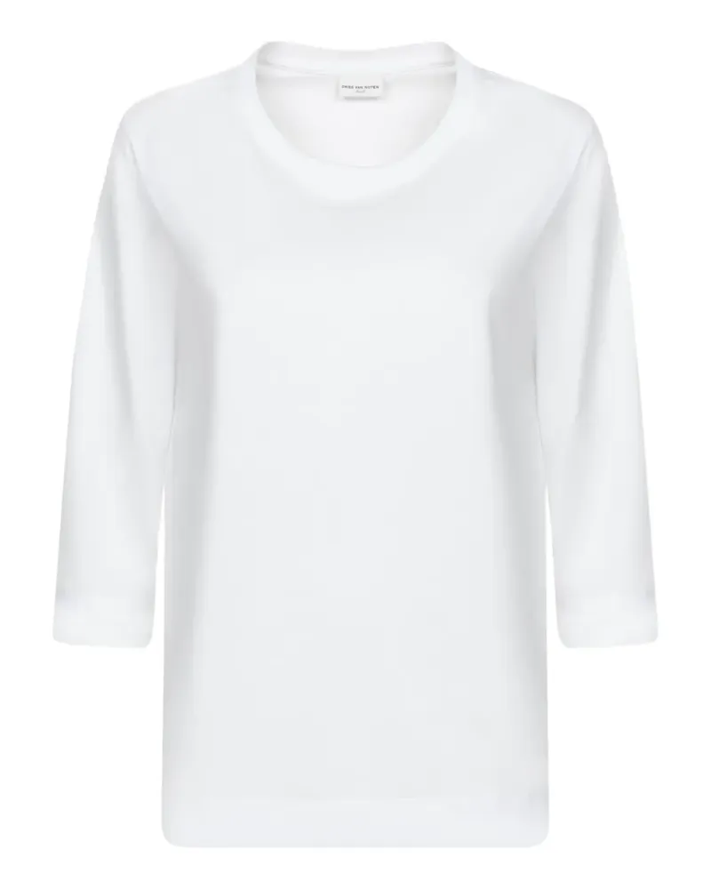 Dries van Noten three-quarter sleeve cotton T-shirt - Weiß Weiß