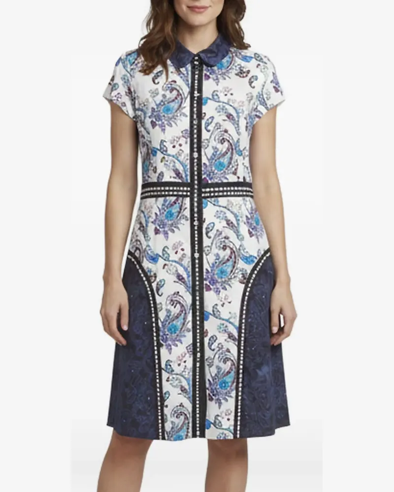 Mary Katrantzou Knielanges Hemdkleid mit Print - Weiß Weiß