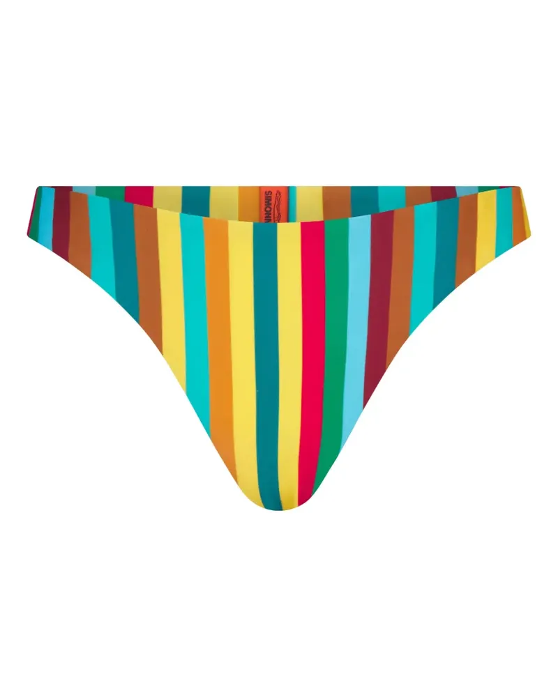 Simon Miller Bwai stripe-print bikini bottoms - Gelb Gelb