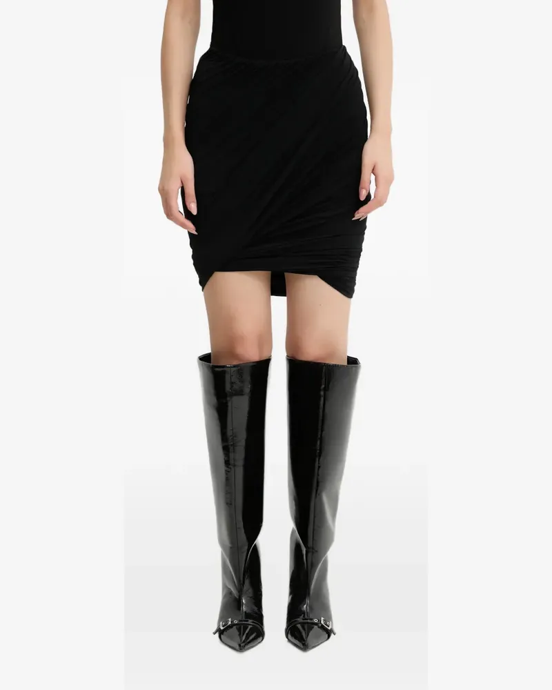 Rick Owens Lilies Luna draped mini skirt - Schwarz Schwarz