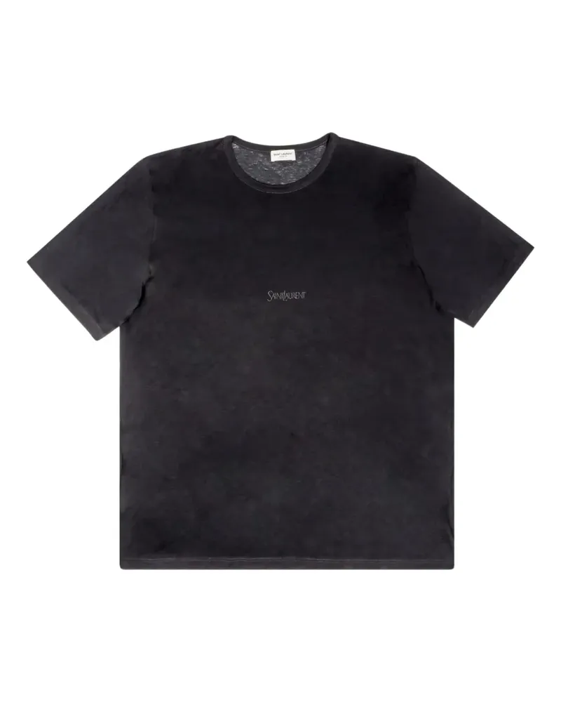 Saint Laurent T-Shirt mit Logo - Schwarz Schwarz