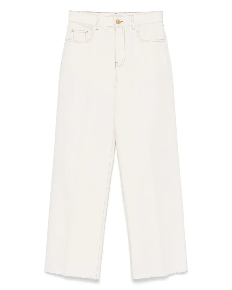 Giambattista Valli Jeans mit ausgefransten Kanten - Weiß Weiß