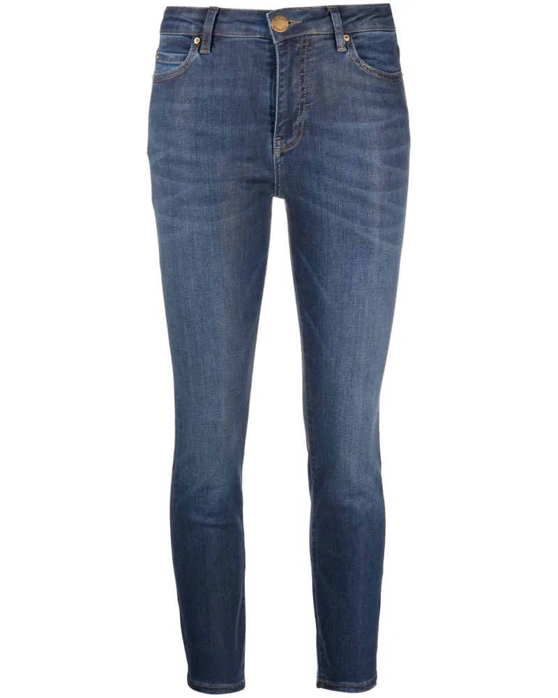Pinko Halbhohe Cropped-Jeans - Blau Blau