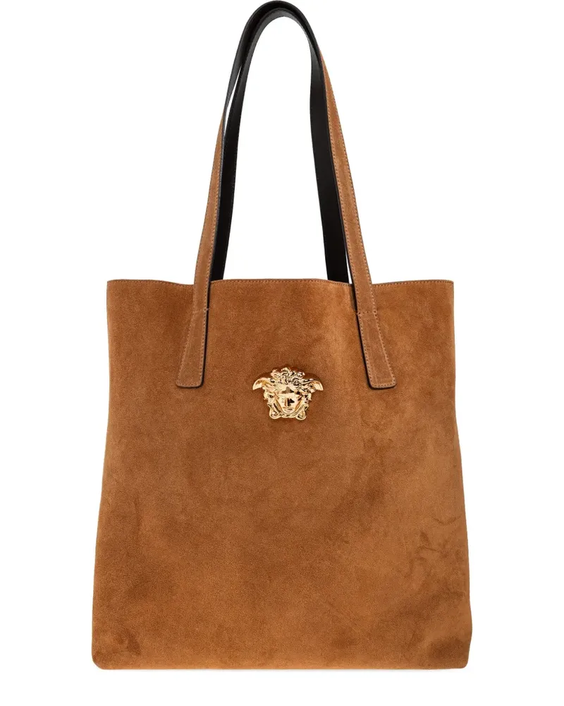 Versace La Medusa suede tote bag - Braun Braun