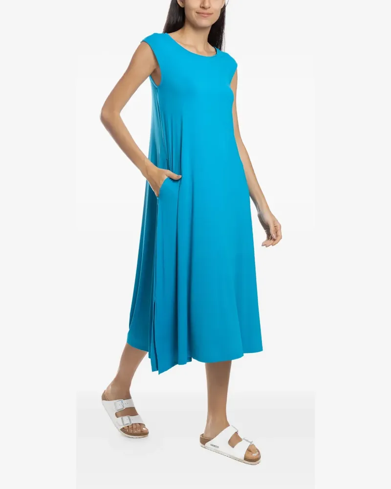 Lygia & Nanny Midikleid mit seitlichen Taschen - Blau Blau