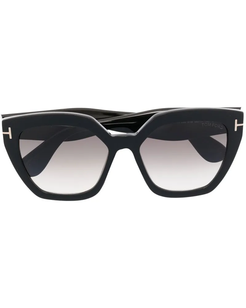 Tom Ford Sonnenbrille mit Oversized-Gestell - Schwarz Schwarz