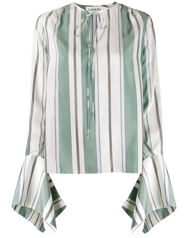 Lanvin Gestreifte Bluse - Grün Grün