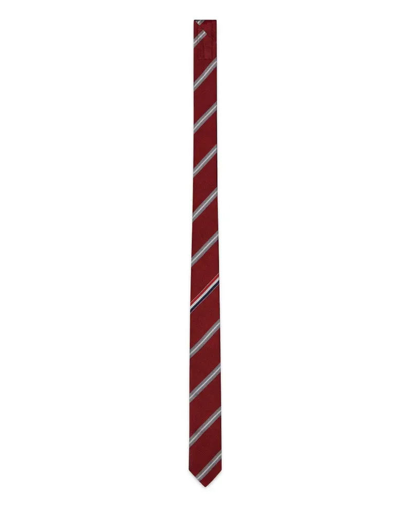 Thom Browne Stripe Mogador Krawatte - Rot Rot