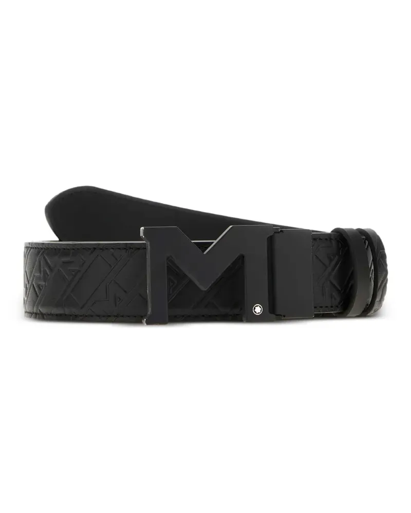 Montblanc Gürtel mit M-Prägung - Schwarz Schwarz