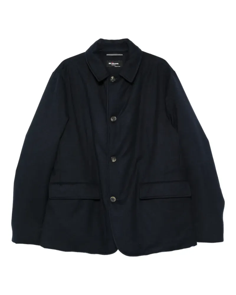 Kiton Jacke mit Klappentasche - Blau Blau