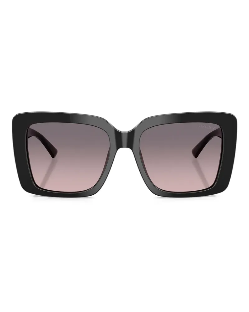 Jimmy Choo Sonnenbrille mit eckigem Gestell - Schwarz Schwarz