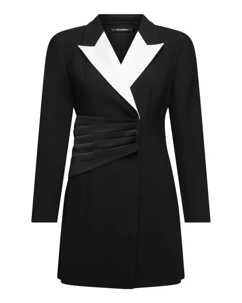 Karl Lagerfeld Blazerkleid mit Kontrastrevers - Schwarz Schwarz