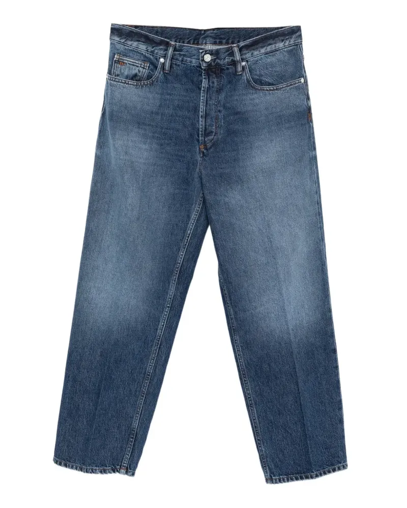 nine:inthe:morning faded-effect straight-leg jeans - Blau Blau