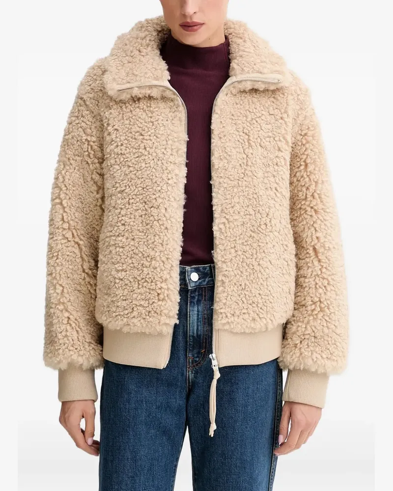 Marc O'Polo Jacke aus Faux Shearling - Nude Nude