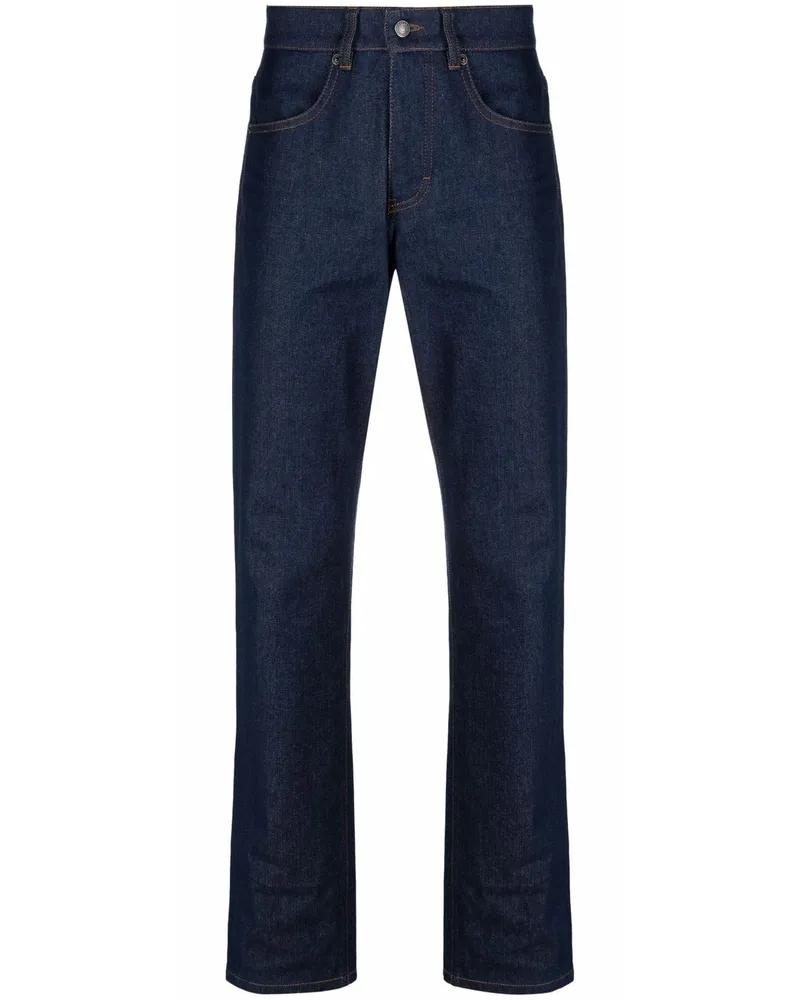 AMI Paris Halbhohe Straight-Leg-Jeans - Blau Blau