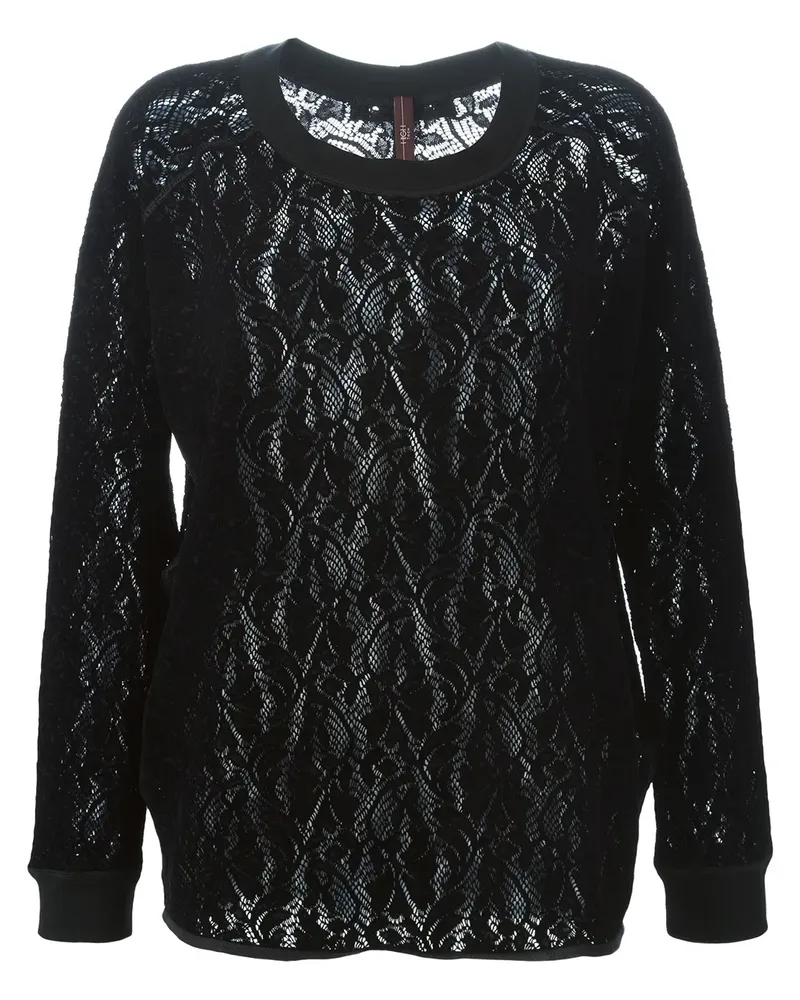 HIGH Assume' Spitzentop - Schwarz Schwarz