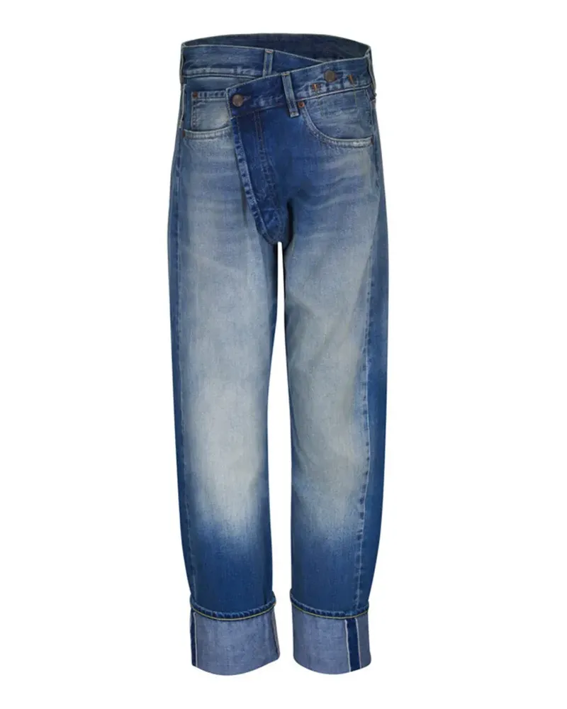 R13 cross front denim jeans - Blau Blau