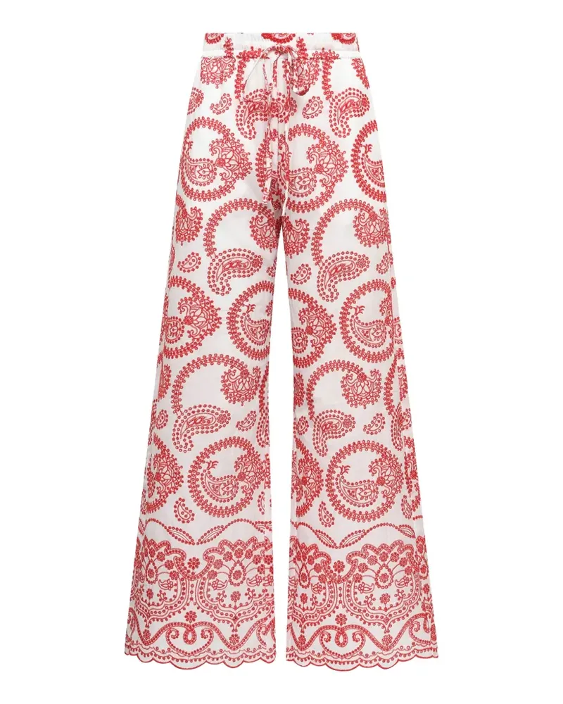 Maliparmi embroidered paisley trousers - Weiß Weiß