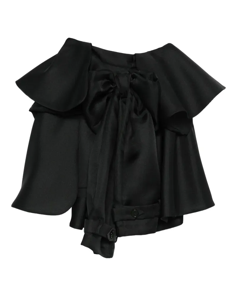 Viktor & Rolf Drapierter Minirock mit Schleife - Schwarz Schwarz