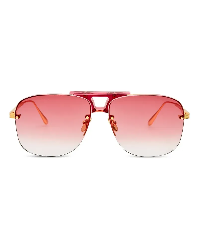 Linda Farrow square-frame sunglasses - Gold Gold