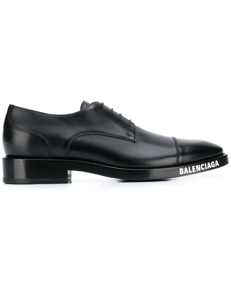 Balenciaga Derby-Schuhe mit Logo-Print - Schwarz Schwarz