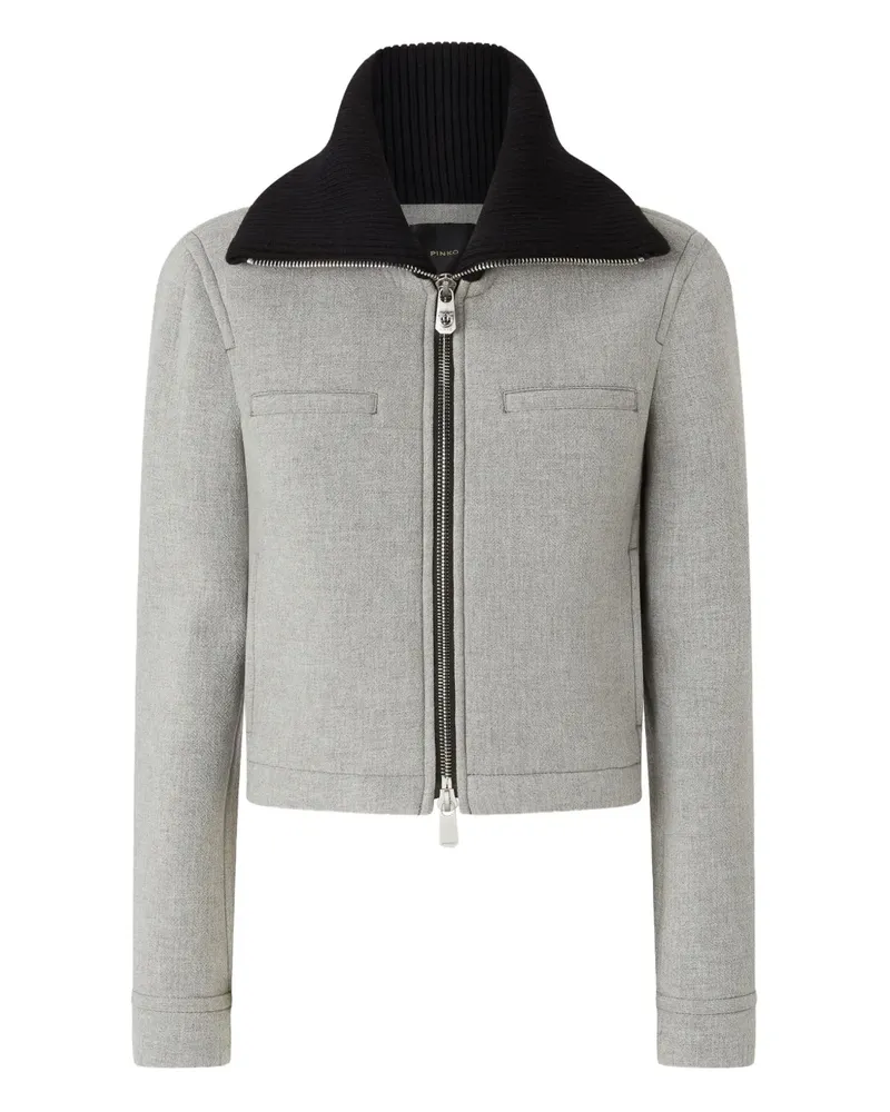 Pinko Jacke mit geripptem Kragen - Grau Grau