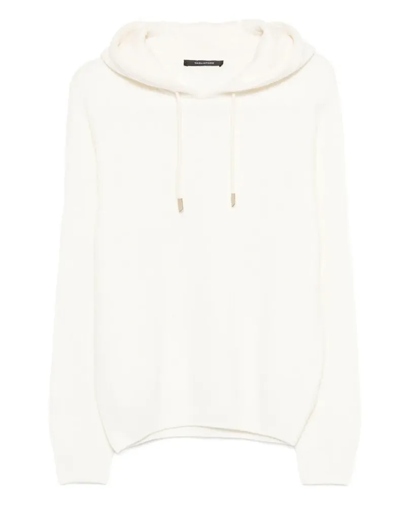 Tagliatore Gerippter Strickpullover - Weiß Weiß