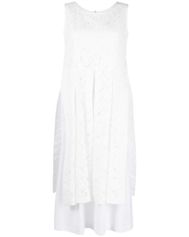 Comme des Garçons Midikleid mit Spitze - Weiß Weiß