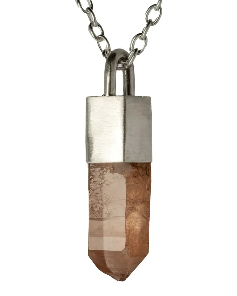 Parts Of Four Talisman Halskette aus Sterlingsilber mit Quarz Silber