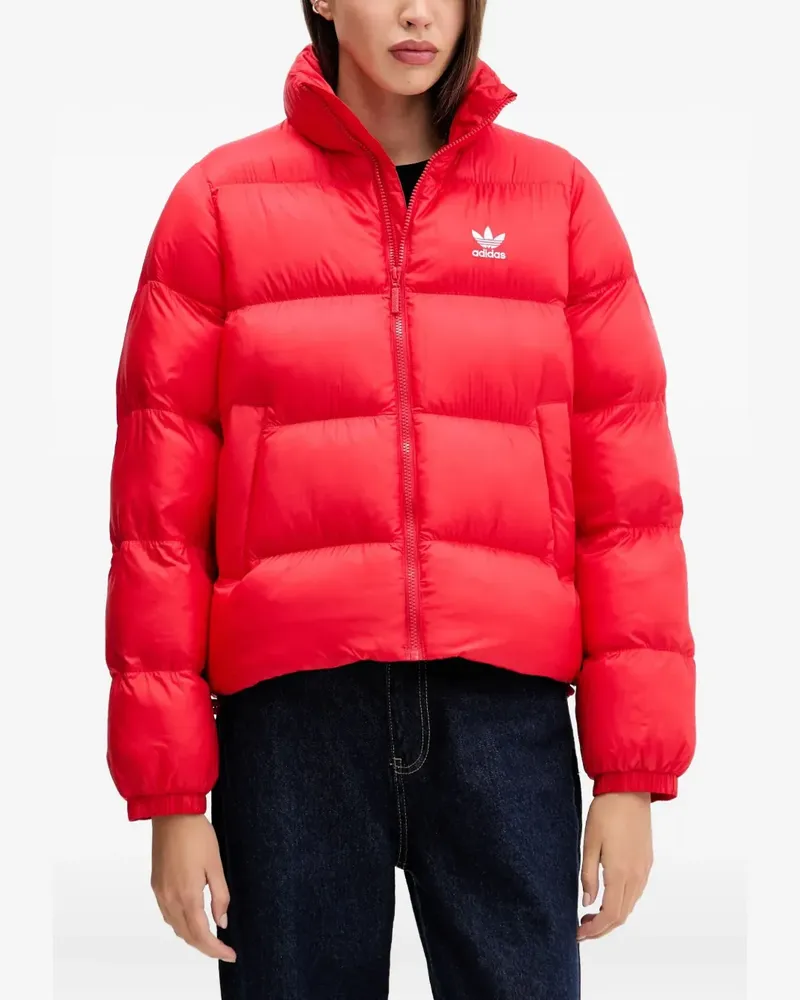 adidas Gefütterte Jacke mit Reißverschluss - Rot Rot