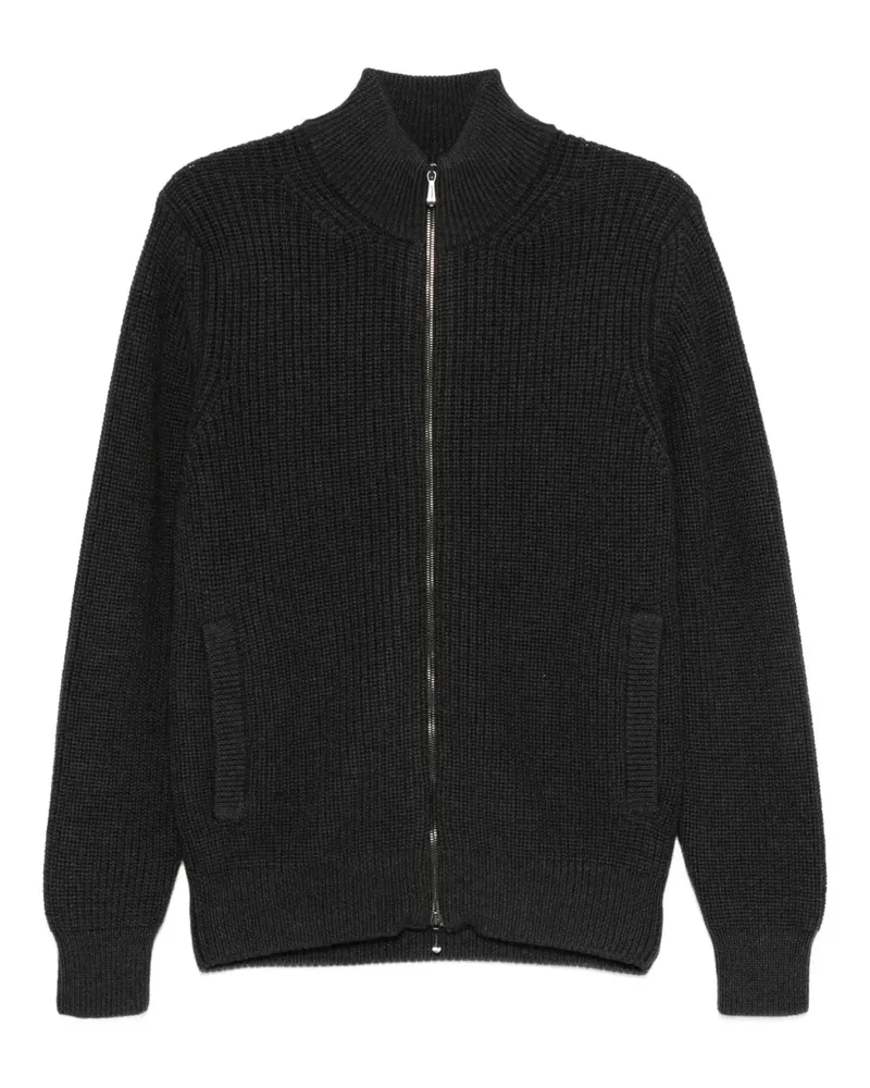 Drumohr  ribbed zip-up cardigan - Grau Grau