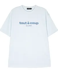 Tout a Coup T-Shirt mit Logo-Print Blau