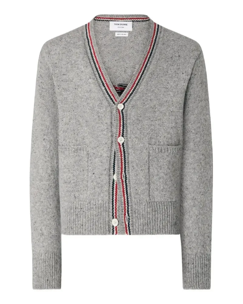 Thom Browne Hector Cardigan mit Intarsienmuster - Grau Grau