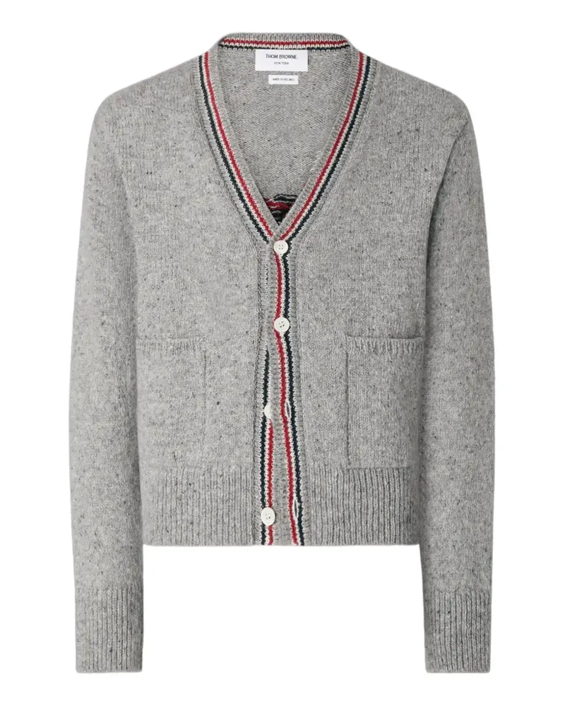 Thom Browne Hector Cardigan mit Intarsienmuster - Grau Grau