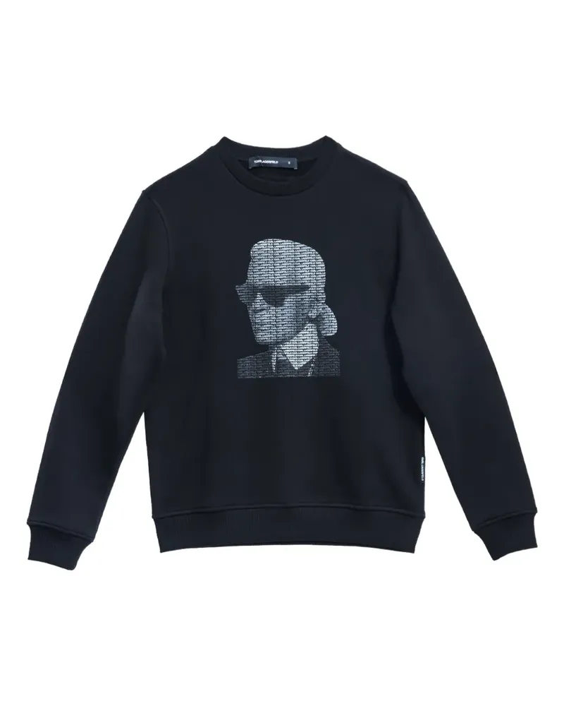 Karl Lagerfeld Karl Face Pullover mit Logo - Schwarz Schwarz