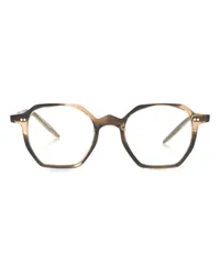 Oliver Peoples Brille mit getönten Clip-On-Gläsern Gold