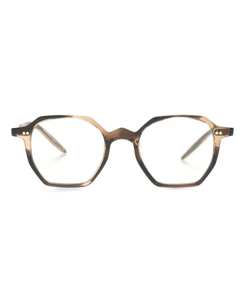 Oliver Peoples Brille mit getönten Clip-On-Gläsern - Gold Gold
