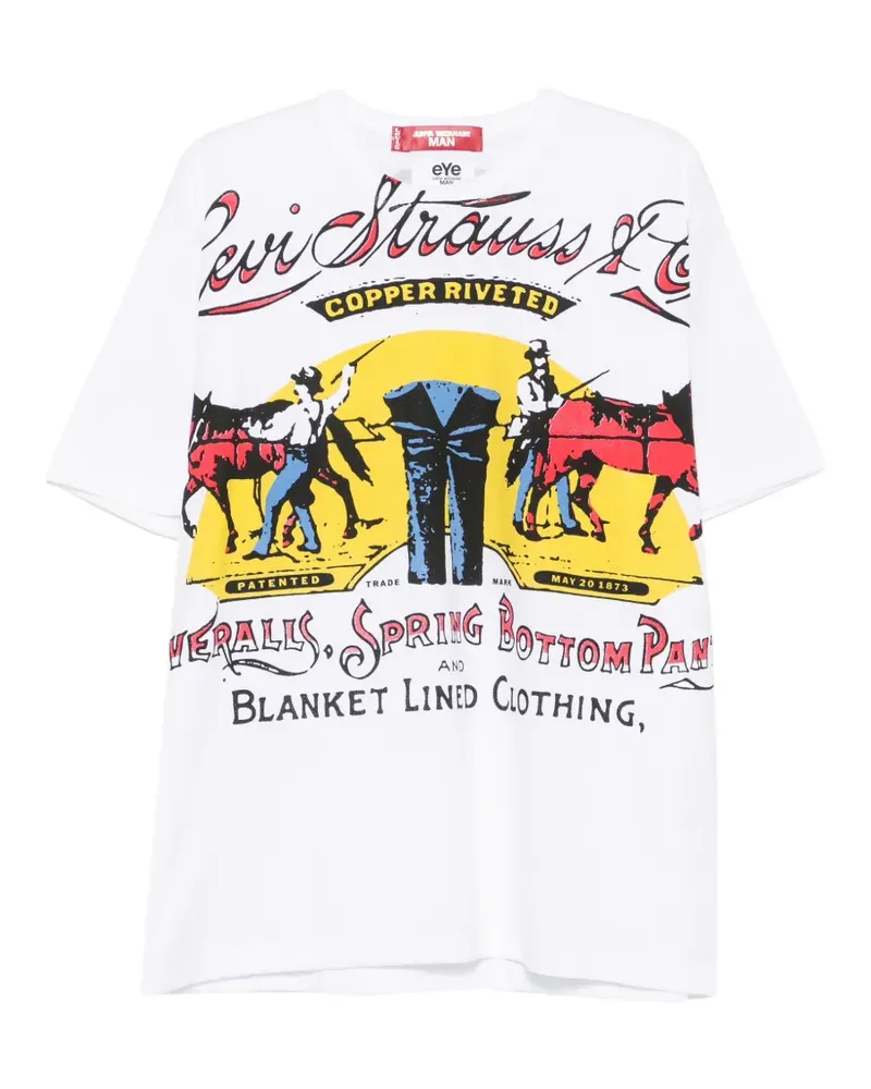 Junya Watanabe x Levi graphic-print T-shirt - Weiß Weiß