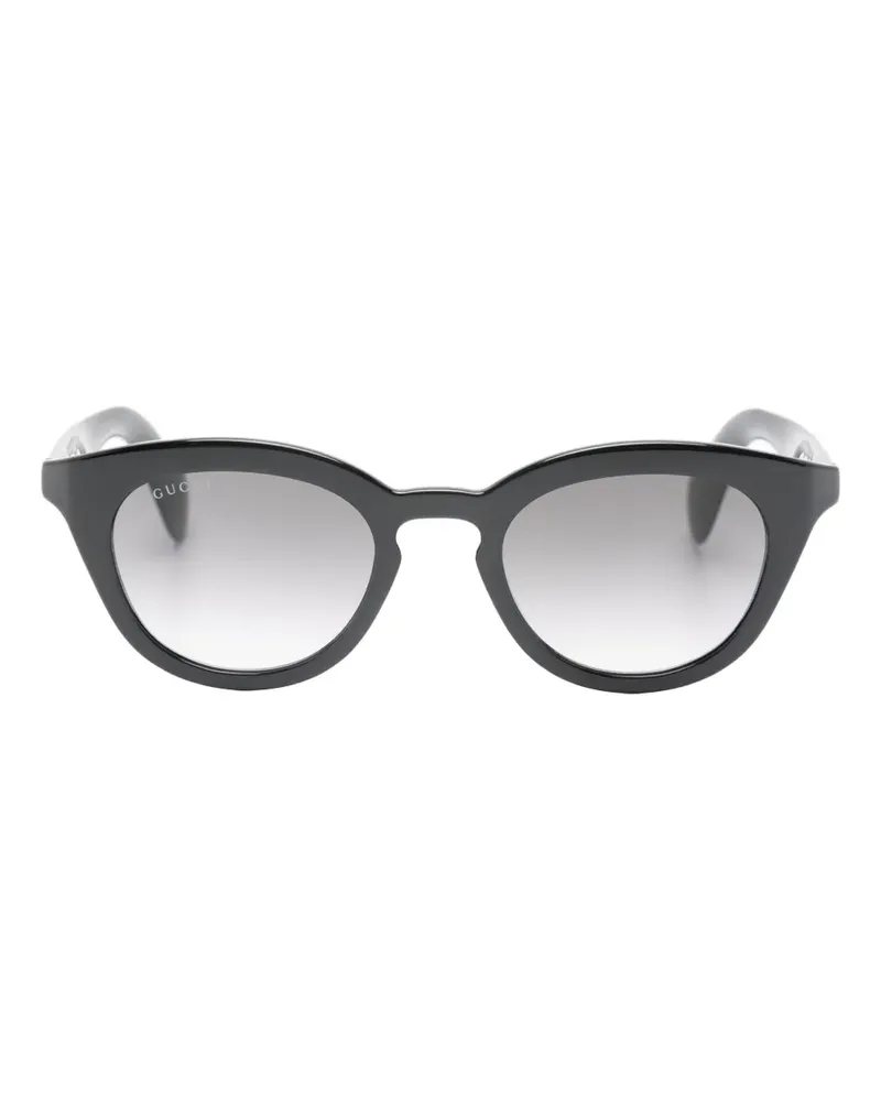 Gucci Sonnenbrille mit Logo - Schwarz Schwarz
