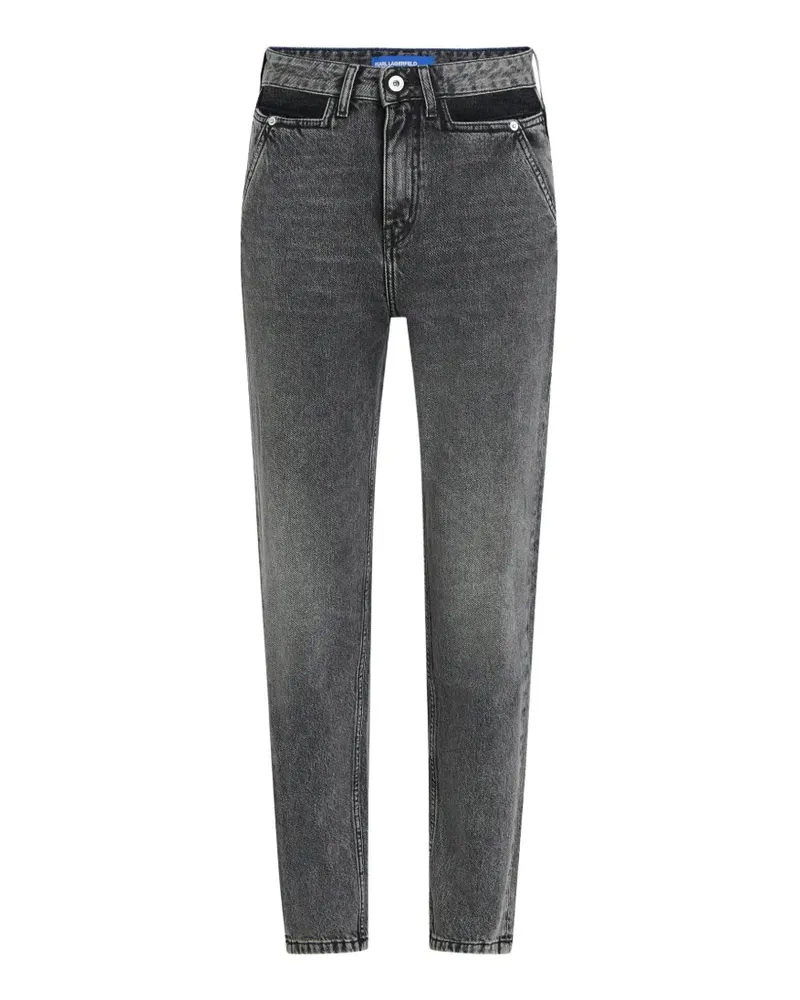 Karl Lagerfeld Jeans mit Logo-Patch - Grau Grau