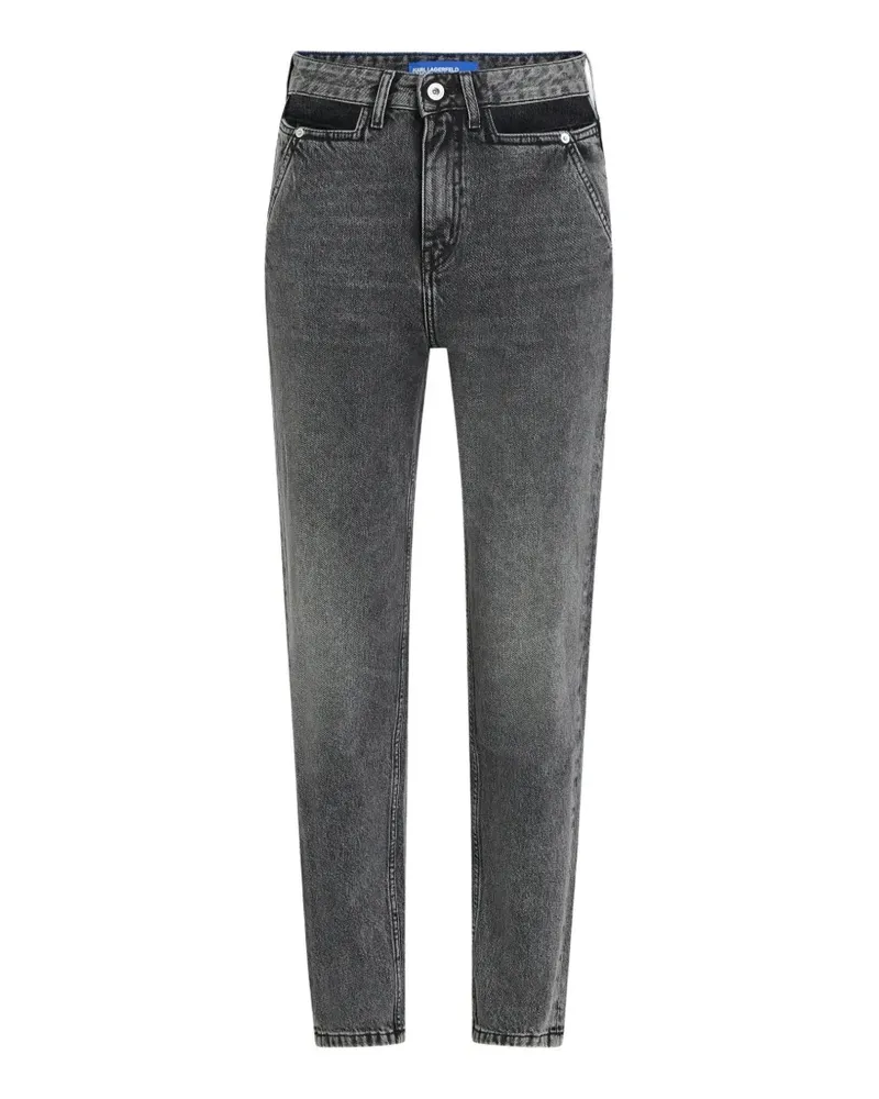 Karl Lagerfeld Jeans mit Logo-Patch - Grau Grau