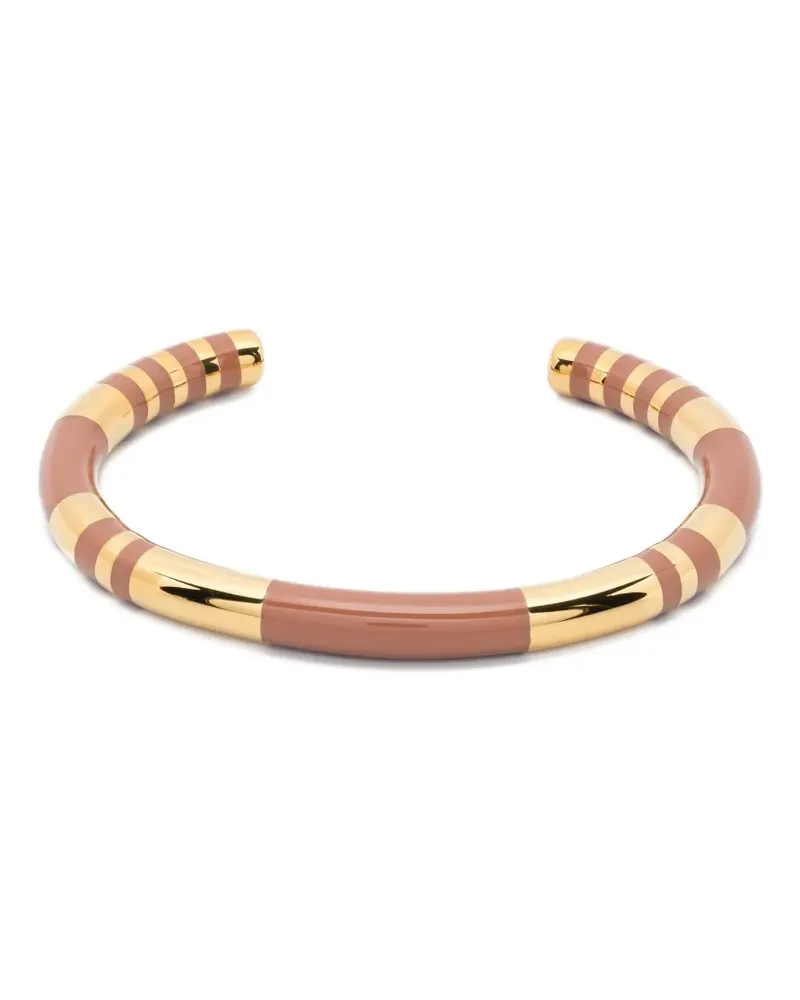 Aurélie Bidermann Positano striped bracelet - Gold Gold