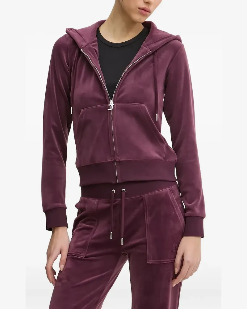 Juicy Couture Kapuzenjacke in Samtoptik - Rot Rot